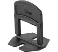 Entretoise Strend Pro LS230T, mise à niveau, pour carrelage, 3.0 mm, pack. 300 pcs., plastique noir