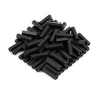 Entretoises 50 pièces d'entretoise à tête plate en nylon M4, entretoise hexagonale double passage plastique longueur 30-50 mm for le montage sur panneau et l'assemblage structurel, × 32(M4x35mm)
