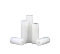 Entretoises de boulon, M2 M2.5 M3 Entretoise en nylon Femelle Femelle Couleur blanche et noire Entretoise hexagonale en nylon Vis à écrou(White-M3x10 (100Pcs))