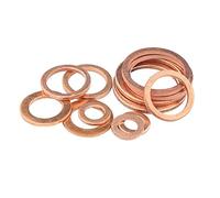 Entretoises de rondelles métalliques en acier inoxydable, joint cuivre, plat for montre marine, M5M6M8M10M12, d'étanchéité, rondelle plate à vis métal cuivré, M14*20*1 [90 pièces](M8*12*1.0 [240pcs])