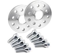 Entretoises De Roue 5x100 5x112 57.1mm Entretoises De Moyeu De Roue Centrales Cale De Plaque Pour A3 A4 A5 A6 A8 R8 RS4 RS6 Pour S3 S4 Entretoises Roue(Argent,15mmspacer40mmbolts)