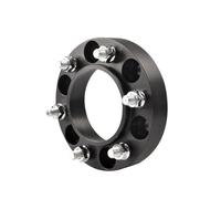 Entretoises de roue Adaptateur de moyeu d'entretoises roue en aluminium forgé noir, 2 pièces, pour Toyota pour hilux PCD 6x139.7 CB 106.1 M12X1.5(Black 25mm 2PC)