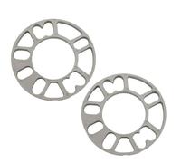 Entretoises de Roue en 1/2/4 Pièces 3/5/8/10mm Universel Entretoise Roue Plaque Cale Joint D'adaptateur 4x100 4x108 4x114.3 5x100 5x108 5x114.3 5x120(2 pcs,5mm)