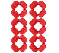 Entretoises de terrasse en bois composite - Lot de 6 entretoises en bois dur en 4 épaisseurs, contrôle précis de la distance pour les sols WPC et composites, facile à utiliser, rouge et bleu disponibl