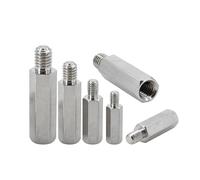 Entretoises en acier inoxydable 304, mâles et femelles, M2,5, M3, M4, M5, M6, hexagonales, vis, piliers, entretoises, boulons, support de circuit imprimé(4mm (20Pcs),M2.5 (Head 6mm))