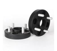 Entretoises Ensemble Adaptateur entretoise roue 2 pièces 15/20/25/30/35mm PCD 4x100 alésage central 60,1mm bride 4 écrous compatible universel M12XP1.5 12xP1.25(15mm 12x1.25 Black)