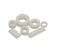Entretoises et piliers d'espacement, Handnut 20 pièces ABS non fileté PCB entretoise rondelle blanc M8x5-25mm ID8.2mm OD14mm vis boulon