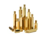 Entretoises hexagonales en laiton for carte mère, mâles et femelles, M4, M5, M6, M8, support de circuit imprimé, montage sur rack, vis d'espacement de colonne, 2 for 10 pièces(18mm,M8 (Head 10mm))