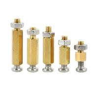 Entretoises hexagonales en laiton M2 M3 M4 M5 M6, espacement Phillips for piliers de support, colonnes, racks, entretoises de goujons, cartes mères(10mm,M3(Thread 3mm)10Pcs)