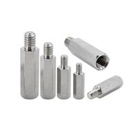 Entretoises hexagonales mâles et femelles en acier inoxydable 304 M2, M2.5, M3, M4, M5, M6, for montage sur circuit imprimé(55mm (2Pcs),M4 (Head 6mm))