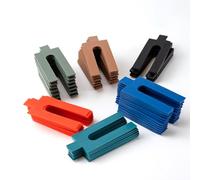 Entretoises Relaxdays, Set de 288, Plastique, 6 Tailles, 1-6 mm, Cales de vitrage, Plaquettes d'appui, Multicolores