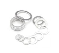Entretoises rondes en alliage d'aluminium, rondelles plates en acier inoxydable, 20 pièces M6-M26, ensemble de fixations plates en aluminium