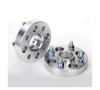 Entretoises Roue Adaptateur D'entretoise Roue 2 Pièces 20/25/30/35/40mm PCD 4x108 65.1mm Pour CITROEN Pour C-elysée C2/C3/C3-XR/C4/C4L/C4 Pour Cactus/DS3/DS4 M12XP1.5(2piece 25mm Silver)