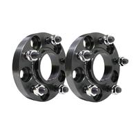 Entretoises Roue Adaptateur D'entretoise Roue Aluminium PCD 5x108 CB 63.4mm M12 * 1.5, 2 Pièces 5 Cosses Pour Ford Pour Puma 2019 - 2023 Pour Taurus adaptateur jante voiture(2Pcs spacer 25mm-BK)