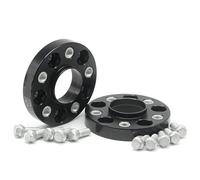 Entretoises roue automobiles PCD 5x120 À 5x100 5x108 5x112 5x114,3 5x130 5x139 2 Pièces 20/25/30/35/40/60/100 Mm Entretoises Roue Roues Voiture(2PCS 25mm Black)