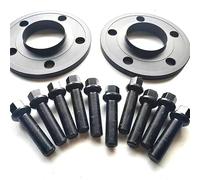 Entretoises Roue Pour Benz Pour GLS 2 Pièces 15MM 5x 4.4''5x112 66.6 Entretoises De Roue Centrées Avec Filetage Long 15x1.25 Boulons À Billes Élargisseurs Voie Auto(15mm Black)