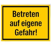 Entrez à vos risques et périls, jaune/noir