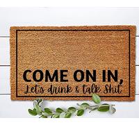 Entrez, Buvons Et Discutons Paillasson Exterieur Facile À Nettoyer Tapis De Bain Durable Paillasson pour Accessoires Maison Intérieur Cuisine 40 X 60Cm