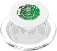 Entrez dans Une scène Amusante d'enlèvement d'extraterrestres dans Le désert de Bruh PopSockets PopGrip pour MagSafe