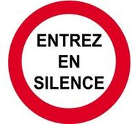 entrez en silence - 10cm - Sticker/autocollant G