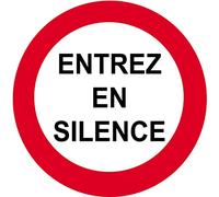 entrez en silence - 15cm - Autocollant/Sticker