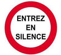 entrez en silence - 20cm - Sticker/autocollant G
