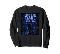 Entrez si Vous osez Effrayant Loup Maison hantée Halloween Sweatshirt