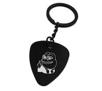 ENTROPIJA Pepe Frog Mème doigt d'honneur Médiator Porte-clés gravé au laser Étiquette en métal, Noir , taille unique