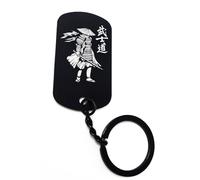 ENTROPIJA Porte-clés Samurai Shinobi Ronin Kanji Japon gravé au laser Art Classique Noir, Noir , taille unique