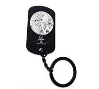 ENTROPIJA Porte-clés Tokyo Japon avec carte de la ville gravée au laser - Noir, Noir , taille unique