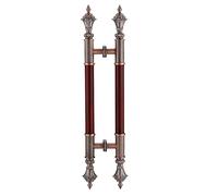 Entry Barn Store Door Pull Handle Stainless Steel,European Retro Style H-Shape Door Handle, Not Fading Hardware Set Double Sided Door Handle(Red,80cm/31 1/2in)