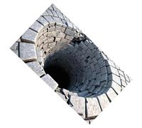 Entry Mat - Non Slip Easy Clean - Optical Illusion Area Rug Bath Mat | For Bedroom Guesthouse Sofa Side Dorm Apartment Family Gathering Housewarming Birthday