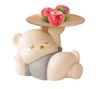 Entryway Table Key Bowl - 8.27x7.28x6.69 Inches Bear Key Tray | Keys Holder Bowl Sculptures Keys Holder | Decorative Trays for Entrance | Animal Figurine for Home Decor, Tabletop Storage Organizer