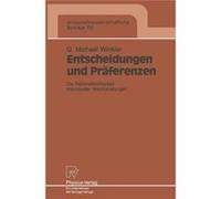 Entscheidungen und Praferenzen - Gerald M. Winkler - Springer Nature B.V. - Livre en Anglais - Paperback Gerald M. WinklerGerald M. Winkler (Auteur)