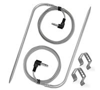 Entsong Sonde de température pour granulés de barbecue, adaptée pour Pit Boss et fumoirs, compatible avec barbecue Pit Boss, livrée avec deux pinces à viande