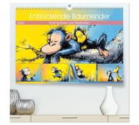 Entzückende Baumkinder. Schimpansen und Weisheiten (hochwertiger Premium Wandkalender 2026 DIN A2 quer), Kunstdruck in Hochglanz: Kleine Schimpansen, ... Weisheiten durch das Jahr begleiten