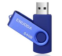 ENUODA Clé USB 64 Go Clef USB 2.0 Flash Drive Mini Portable Grande Capacité Mémoire Stick avec Lumière LED pour Le Stockage et la Sauvegarde (Bleu)