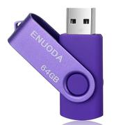 ENUODA Clé USB 64 Go Clef USB 2.0 Flash Drive Mini Portable Grande Capacité Mémoire Stick avec Lumière LED pour Le Stockage et la Sauvegarde (Violet)