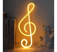 ENUOLI Musical Note Note Neon Signs Note de Musique Note Note Neon Lights Decoration murale USB ou batterie Powered Musique Creative Symbole Nuit Lumière Salon Salon Fille Chambre Decor Bar Partyon C