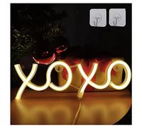 ENUOLI XOXO Neon Signs XOXO Light Neon Signe - USB & Battery Opéré LED Signes NEON LUMIÈRES NEON NUIT LIGHTS POUR CHAMBRE NEON SIGNANTS POUR LE MARIAGE D'ANNIVIVIER MARIAGE DE MARIAGE DE MARIAGE DE J
