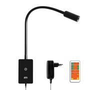 ENUOTEK Lampe de Lecture Murale LED | Lampe col de Cygnemurale à LED Pour la Chambre Avec Télécommande, Lampe de Lecture à Variation Tactile