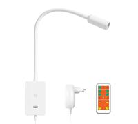 ENUOTEK Lampe Murale à Spot Pour la Lecture, Lampe de Lecture à Intensité Variable par Toucher, Applique Murale LED Pour lit Avec Port de Charge USB 2A, Lampe col de Cygne Avec Télécommande