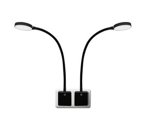 ENUOTEK Lampes Appliques Veilleuse Lecture Chevet Murale LED Noir Lot de 2