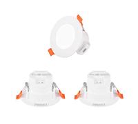 ENUOTEK Petit Lampes Spots de Plafond a Encastrer LED Encastrable Dimmable 5W IP44 pour Salle de Bain Cuisine Blanc Chaud Froid Ajustable Trou de Plafond Diamètre 65-80MM Lot de 3 de
