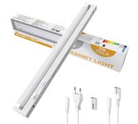 ENUOTEK Réglette LED Cuisine Sous Meuble 54.5CM | 230V Rotative, Dimable, 3 Couleurs de Lumière 3000K 4000K 6500K, 8W 750Lm, Pour Cuisine et Salle de Bains