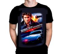 ENURLS Knight-Rider - Classic 80's TV- T-Shirt Kit Car David Hasseloff Action BlackLargeBlackL