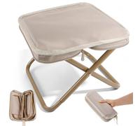 ENUTROF Tabouret Pliant Camping de Siege Portable Leger Pliante Pliable | Petit Ultra Léger Chaise Plage Solide Aktive pour Jardinage Parcs Plein Air Voyage Pique-Nique Randonnée Pêche BBQ Beige