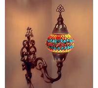 ENVA Applique Murale Multicolore en Mosaïque de Style Marocain Turc Lampe Moyenne Globe (2003)