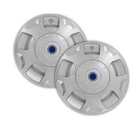 ENVA Lot de 2 enjoliveurs de 40,6 cm en plastique argenté pour Transit MK6 2000-2006 et MK7 2006-2014, OEM : 1534795/6C11 1130 CC, installation à clipser