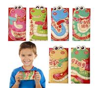 Envelope rouge de l'année du serpent, Envelopes Red Year Of The Snake | Paquet Rouge 6X Lucky Money - Paquets rouges 2025 pour le Nouvel An Paquet rouge chinois Portefeuilles heureux pour